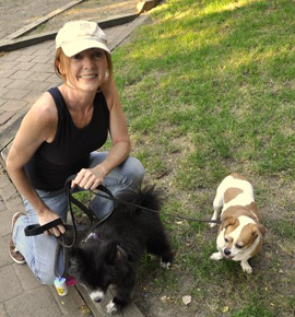 Me with my dogs, Gizmo, Emma and Daisy